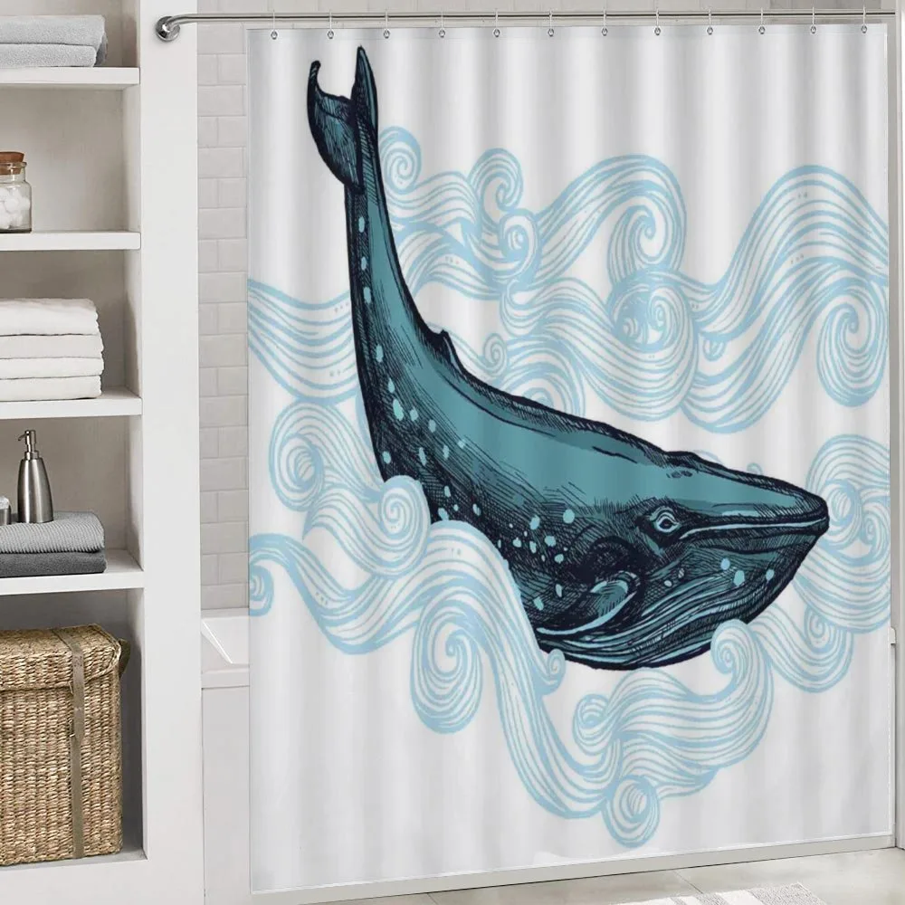 Whale with Striped Wave — Detail 4