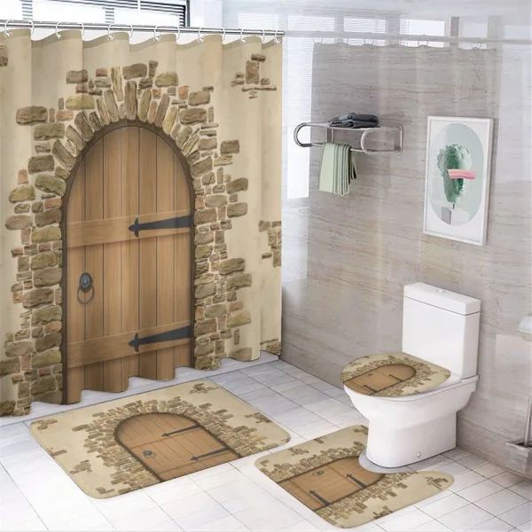 Wine Cellar Architecture on a shower curtain