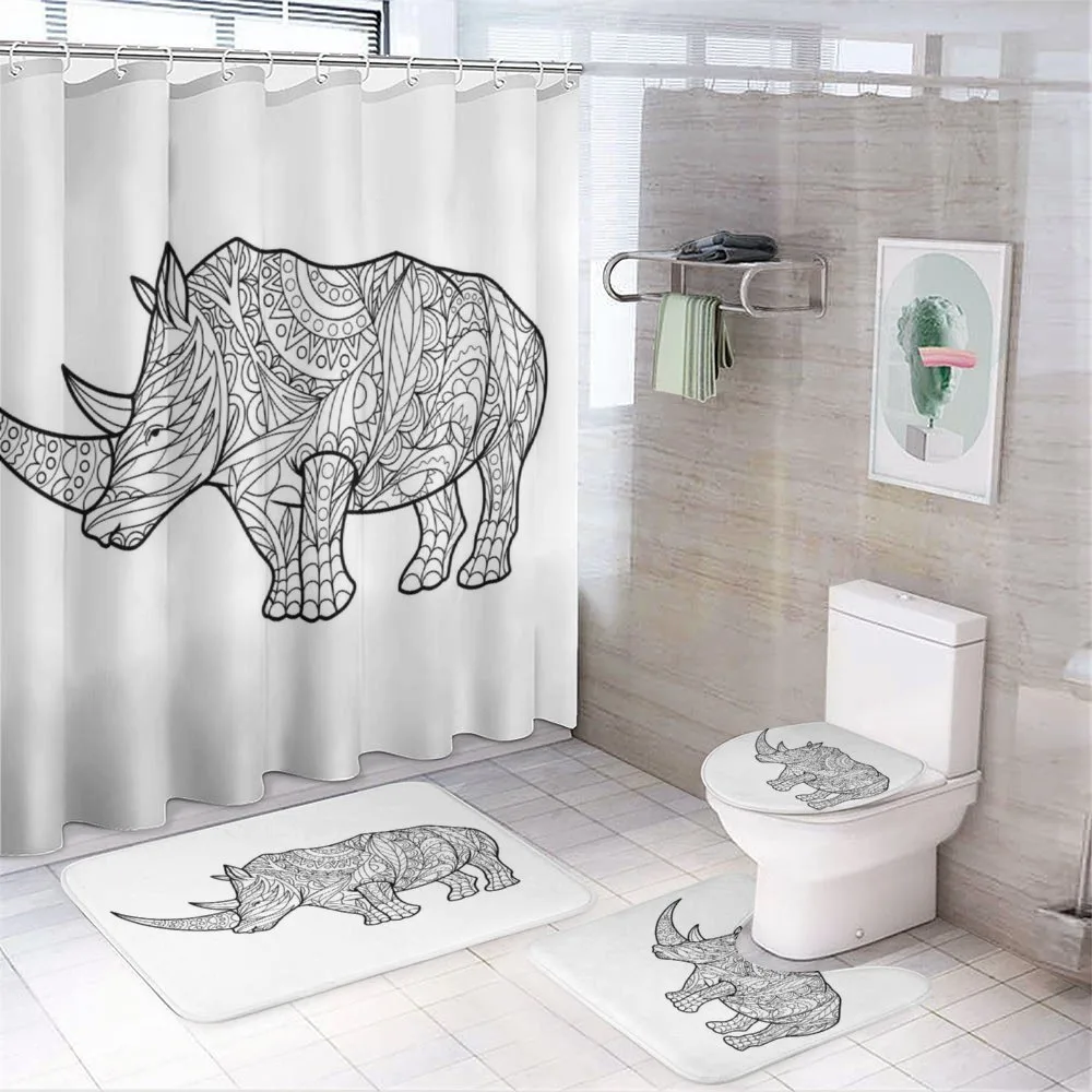 Animal Sketch with Flowers — Your design
