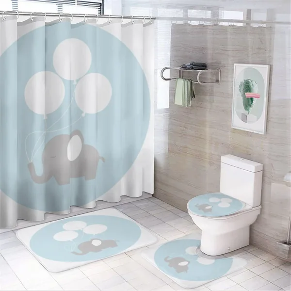 Balloons Baby on a shower curtain