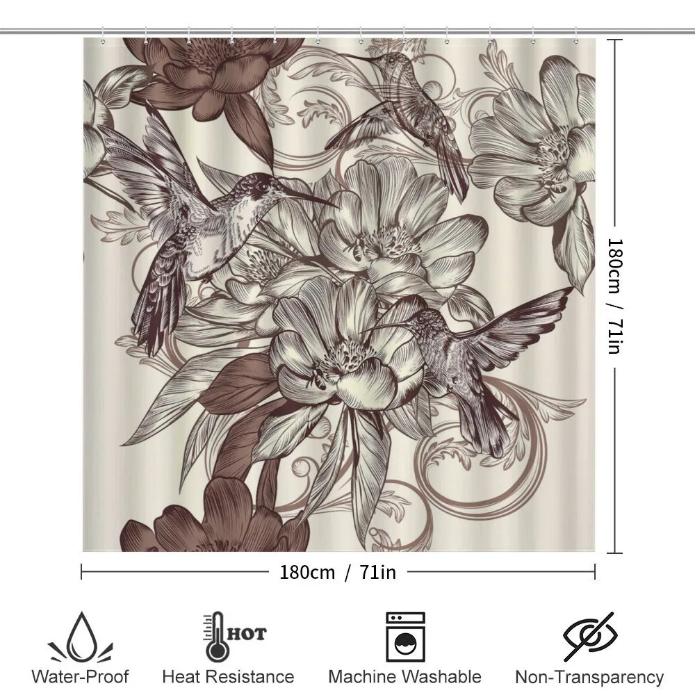 Bird Flowers Pattern — Detail 2
