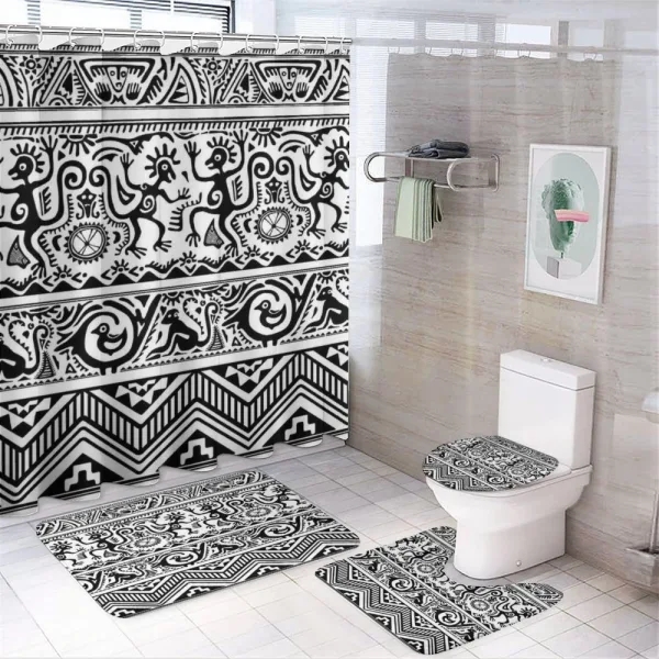Cave Drawings on a shower curtain
