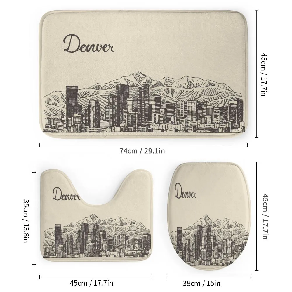 Denver City Skyline Sketch — Detail 1