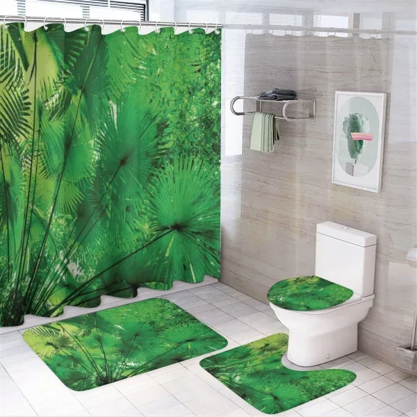 Exotic Jungle Plants on a shower curtain