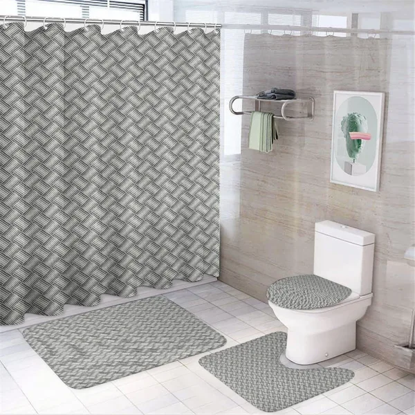 Freehand Stripes on a shower curtain