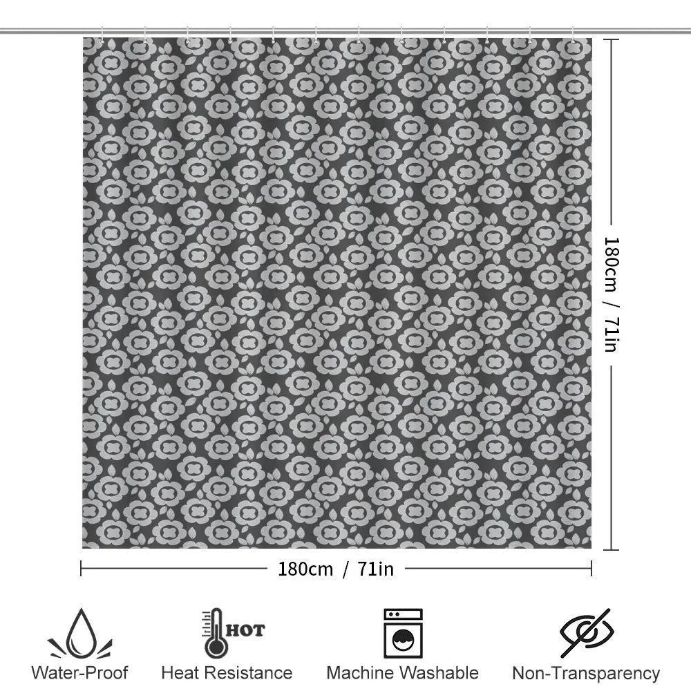 Greyscale Floral Graphic — Detail 2
