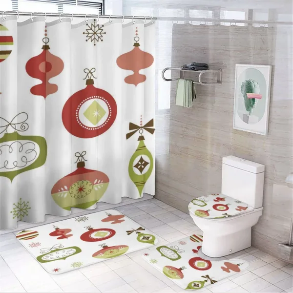 Joyful Wintertime on a shower curtain