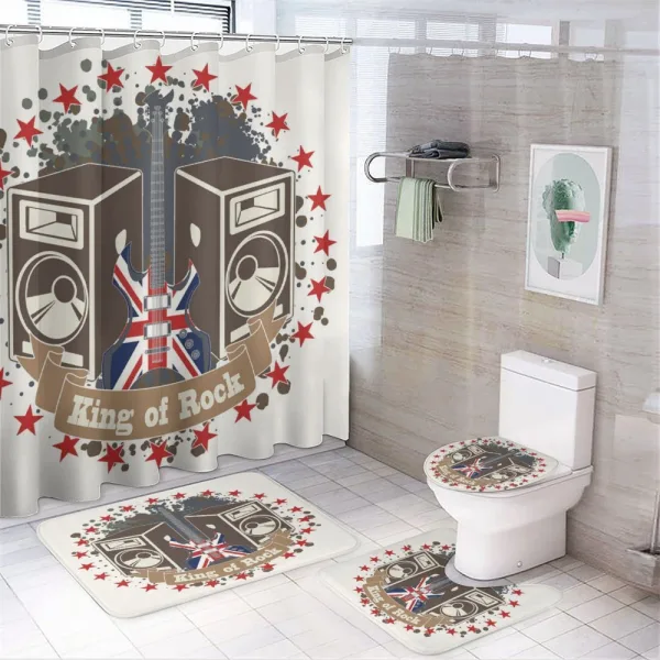 King Rock on a shower curtain