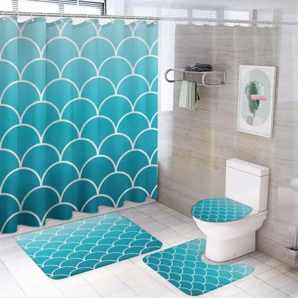 Mermaid Tail Squama on a shower curtain