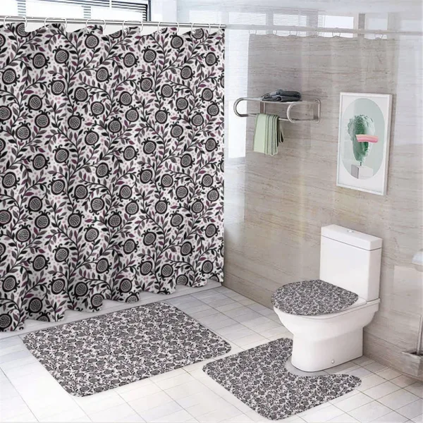 Pomegranate Floral on a shower curtain