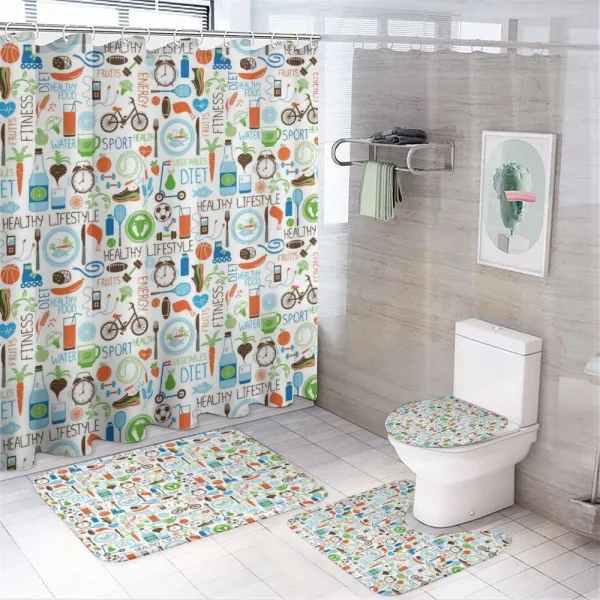 Sports Diet Vitality on a shower curtain
