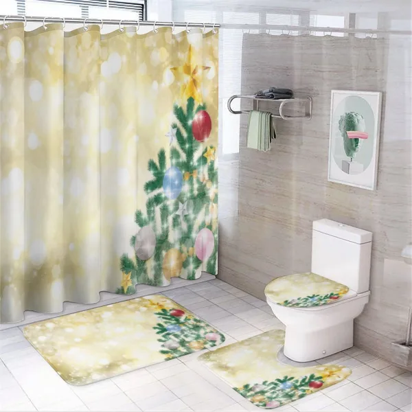 Starry Noel Tree on a shower curtain