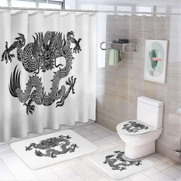 Symbolic on a shower curtain