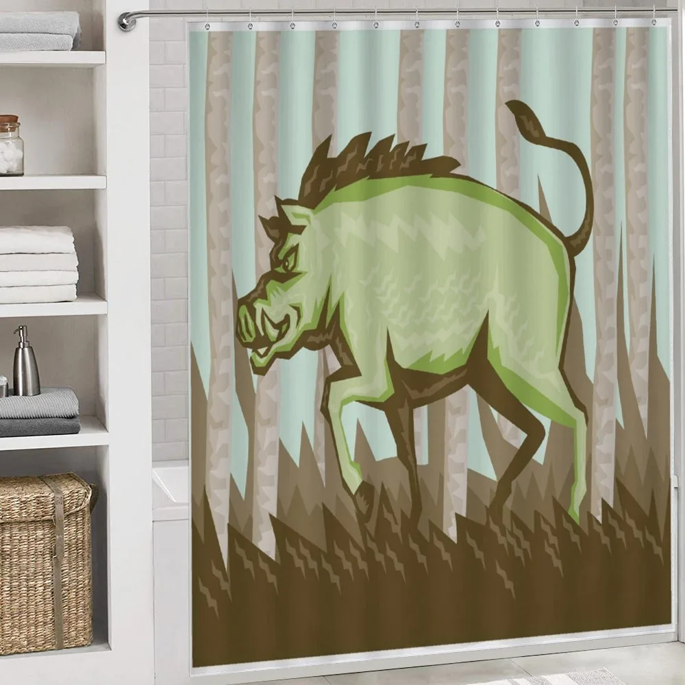 Vintage Pig Boar in Woods — Detail 4