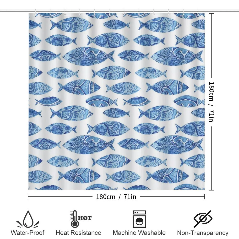 Watercolor Blue Patterns — Detail 2