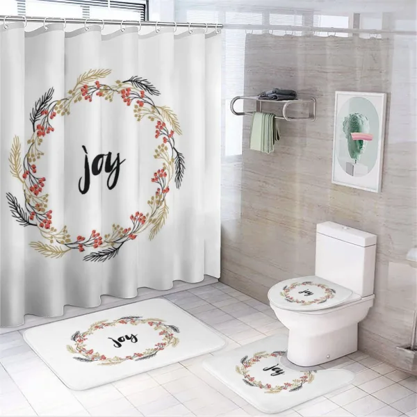 Wreaths Vintage Design on a shower curtain