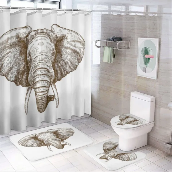 Animal Portrait on a shower curtain