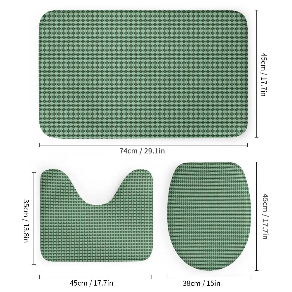 Argyle Green Tones Grid — Detail 1