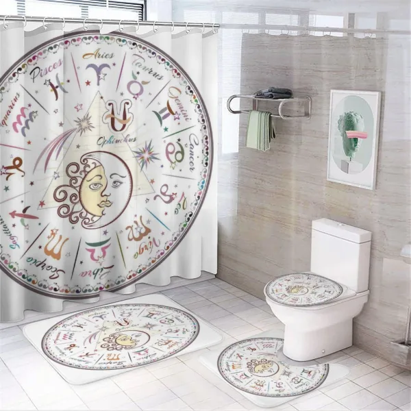 Astrological Horoscope on a shower curtain