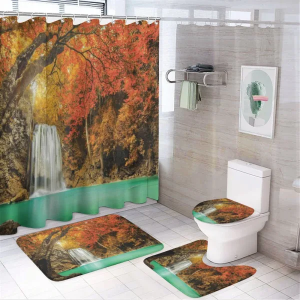 Autumn Nature Forest on a shower curtain