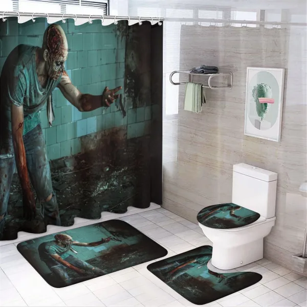 Bloody Nightmare on a shower curtain