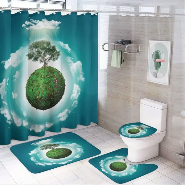 Ecology World Art on a shower curtain