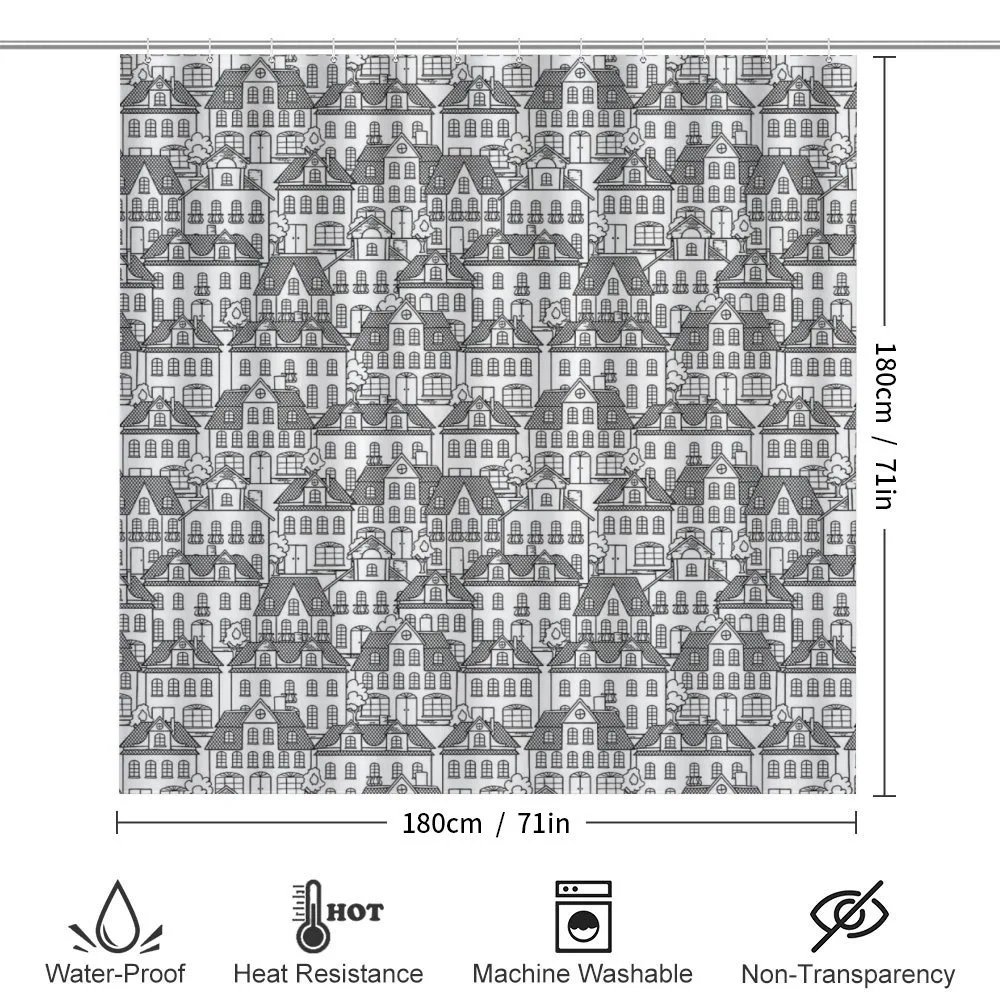 Houses and Trees Pattern — Detail 2