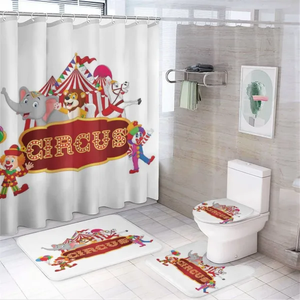 Nostalgic Circus Tent on a shower curtain