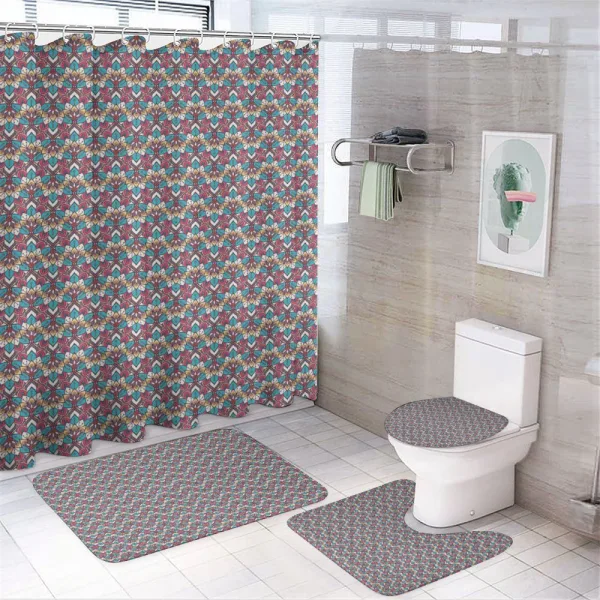Oriental Pattern on a shower curtain