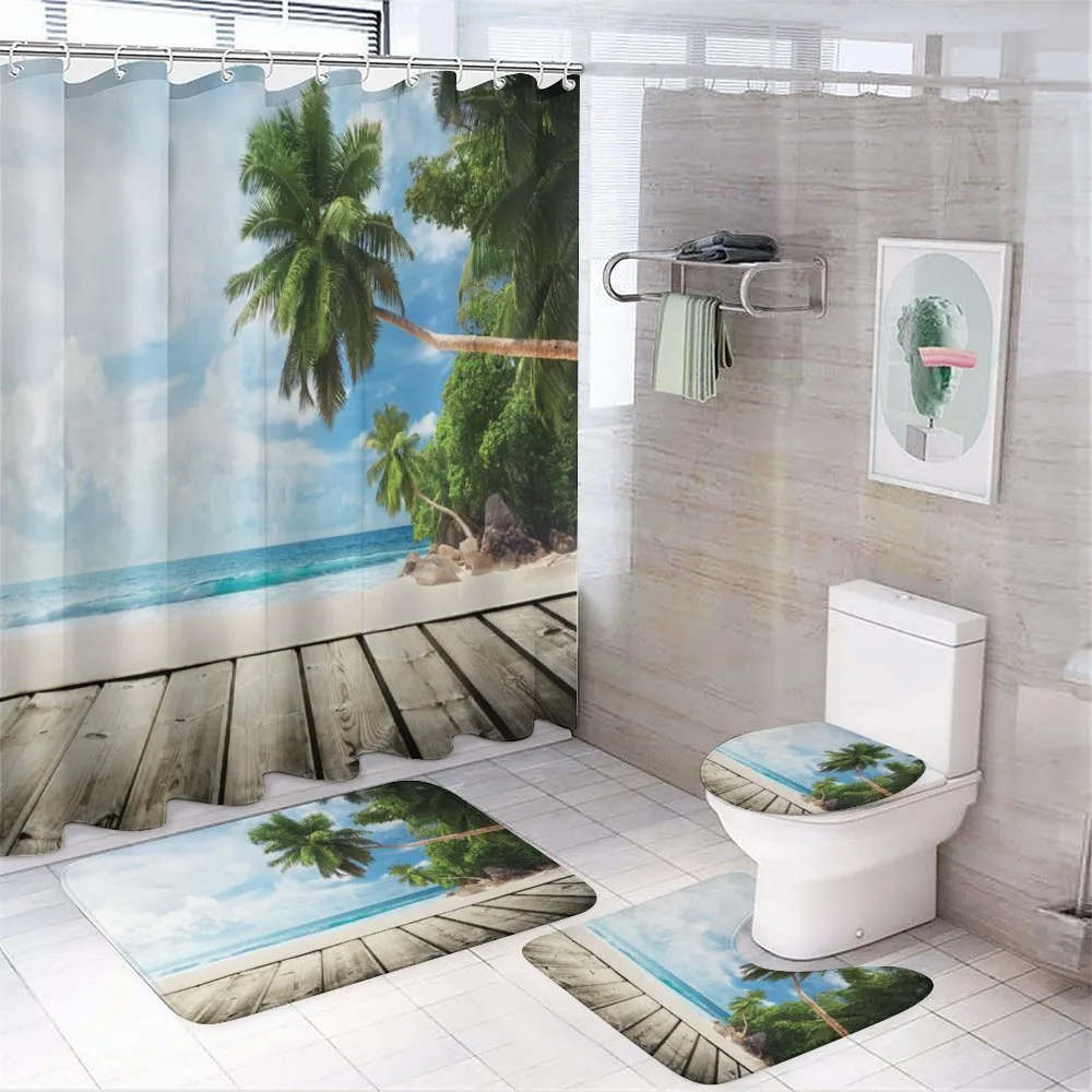 Sandy Tropic Ocean Beach Pier — Your design