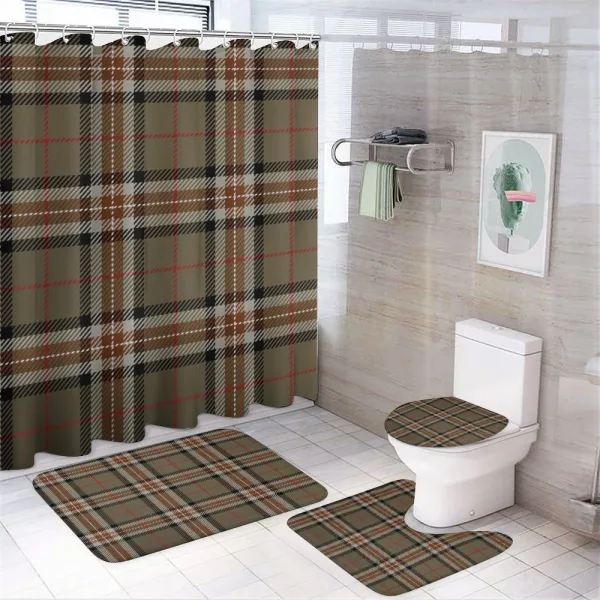 Scottish Geometric on a shower curtain