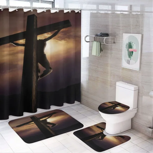 Stormy Dark Sky Scenery on a shower curtain