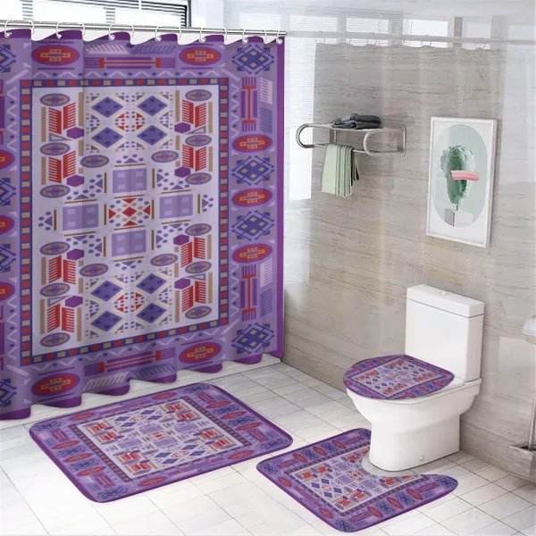 Timeless Eastern Motif on a shower curtain