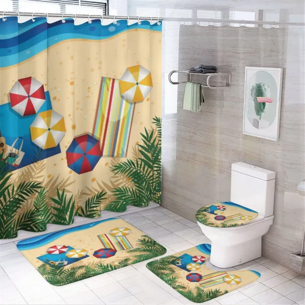 Tranquil Coast Fun on a shower curtain