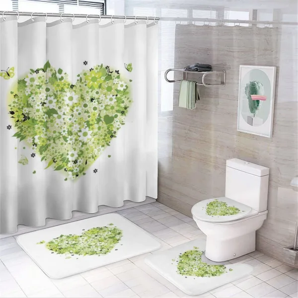 Valentines Day on a shower curtain