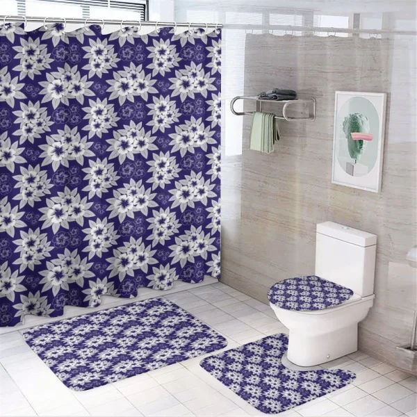 Vintage Flora Pattern on a shower curtain