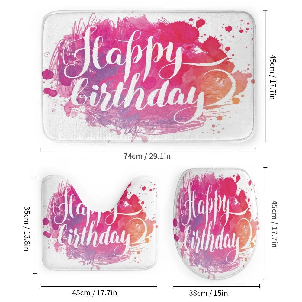 Watercolor Birthday Text — Detail 1