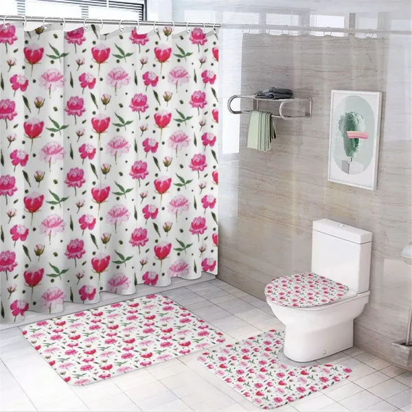 Watercolor Pastel Blooms on a shower curtain