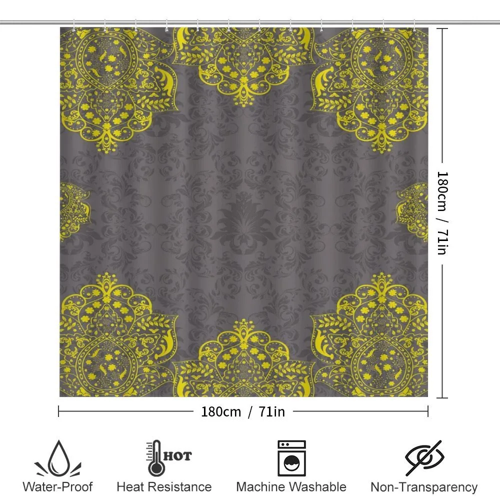 Yellow Grey Florals — Detail 2