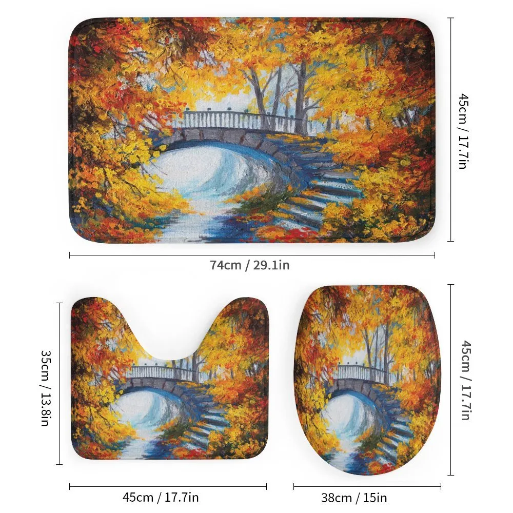Autumn Forest with Bridge — Detail 1