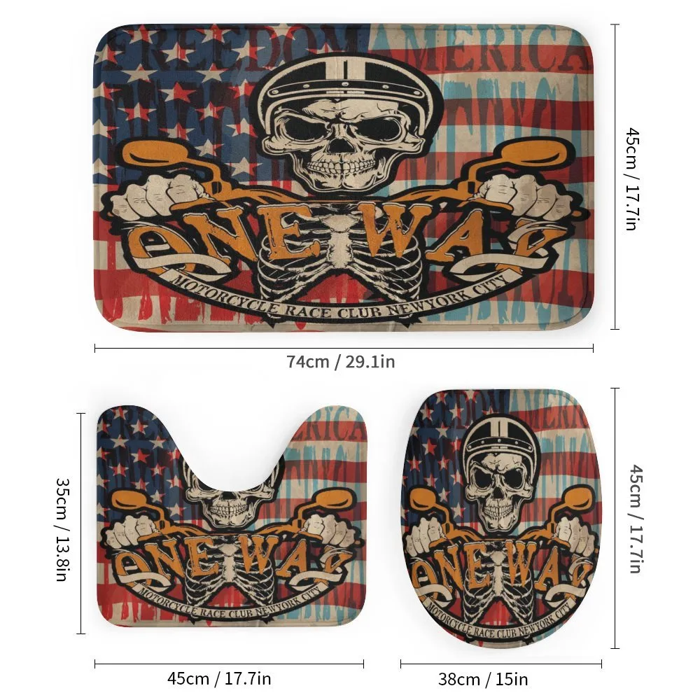 Biker Skull American Flag — Detail 1