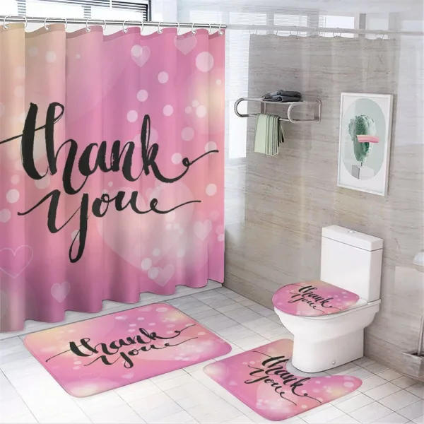 Bubbly Blur Dreamy Hearts on a shower curtain
