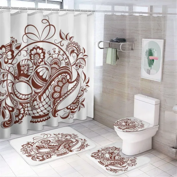 Classic Swirls Blossom on a shower curtain