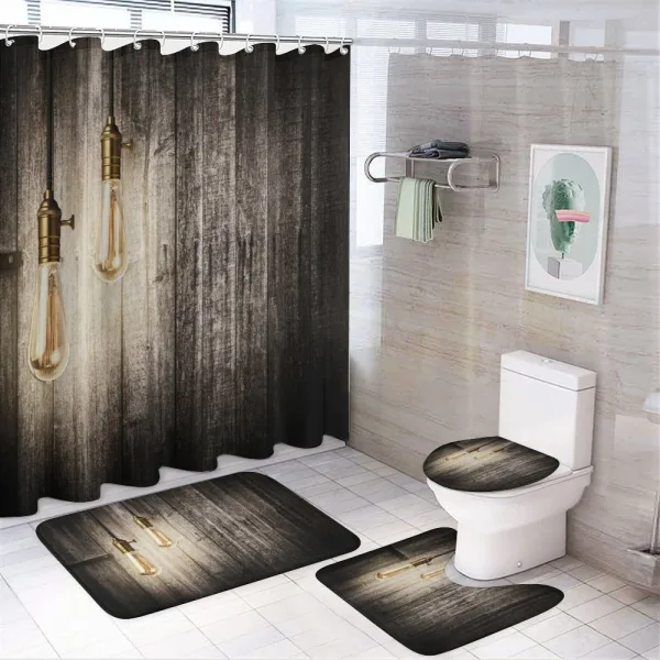 Electric Retro on a shower curtain