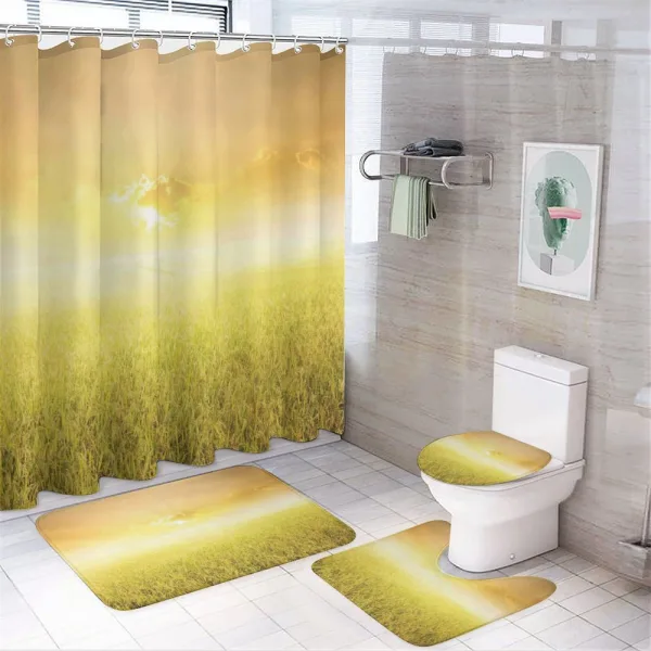 Farm Countryside Field on a shower curtain