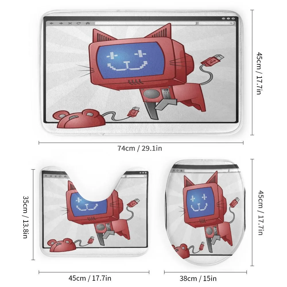 Funny Computer Cat Mouse — Detail 1