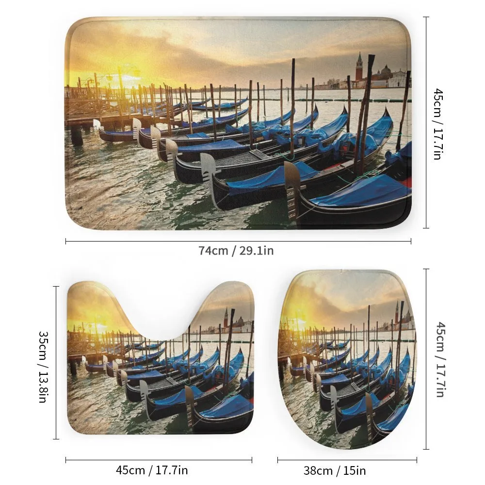 Gondolas Line on Water — Detail 1