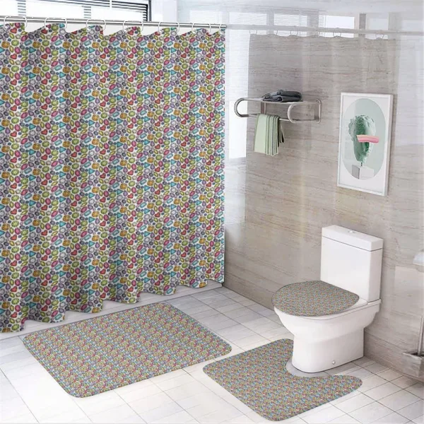 Hand Drawn Crystal on a shower curtain