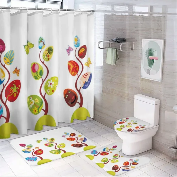Magic Tree Easter Theme on a shower curtain