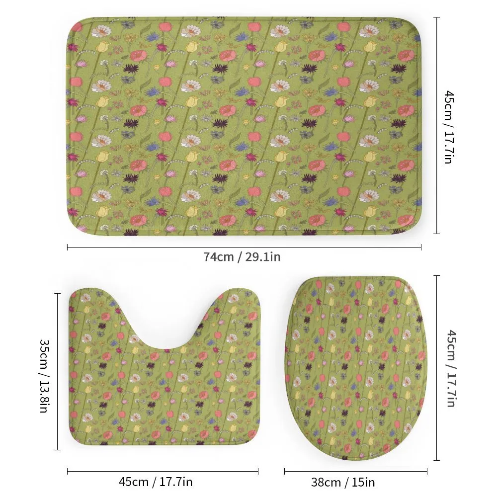 Messy Flowers on Green — Detail 1